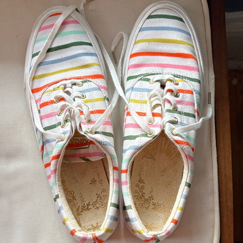 Keds x Rifle Paper Co Colorful Striped Shoes
